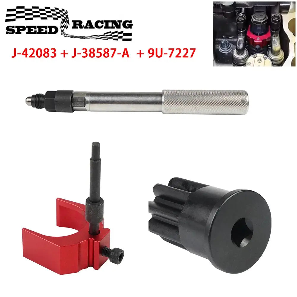 J-42083 Automatic Timing Pin J-38587-A Engine Barring Socket 9U-7227 Injector Height Adjustment Gauge Tool for CAT Caterpillar by InterCyprus Trading Ltd