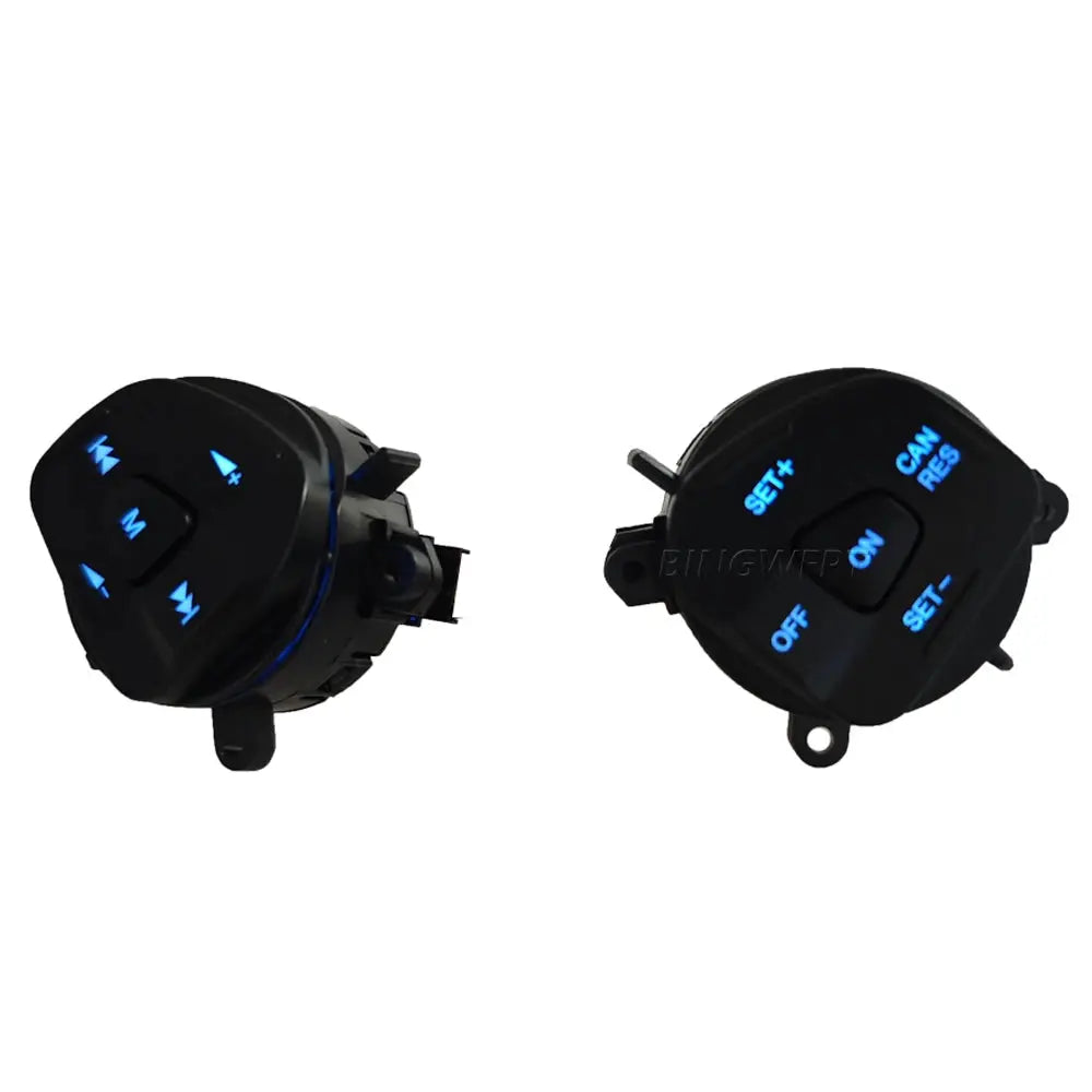 Car Accessories Steering Wheel Volume Control Switch With Blue Backlight For Ford Fiesta MK7 MK8 Ecosport 2013 2014 2015 by InterCyprus Trading Ltd