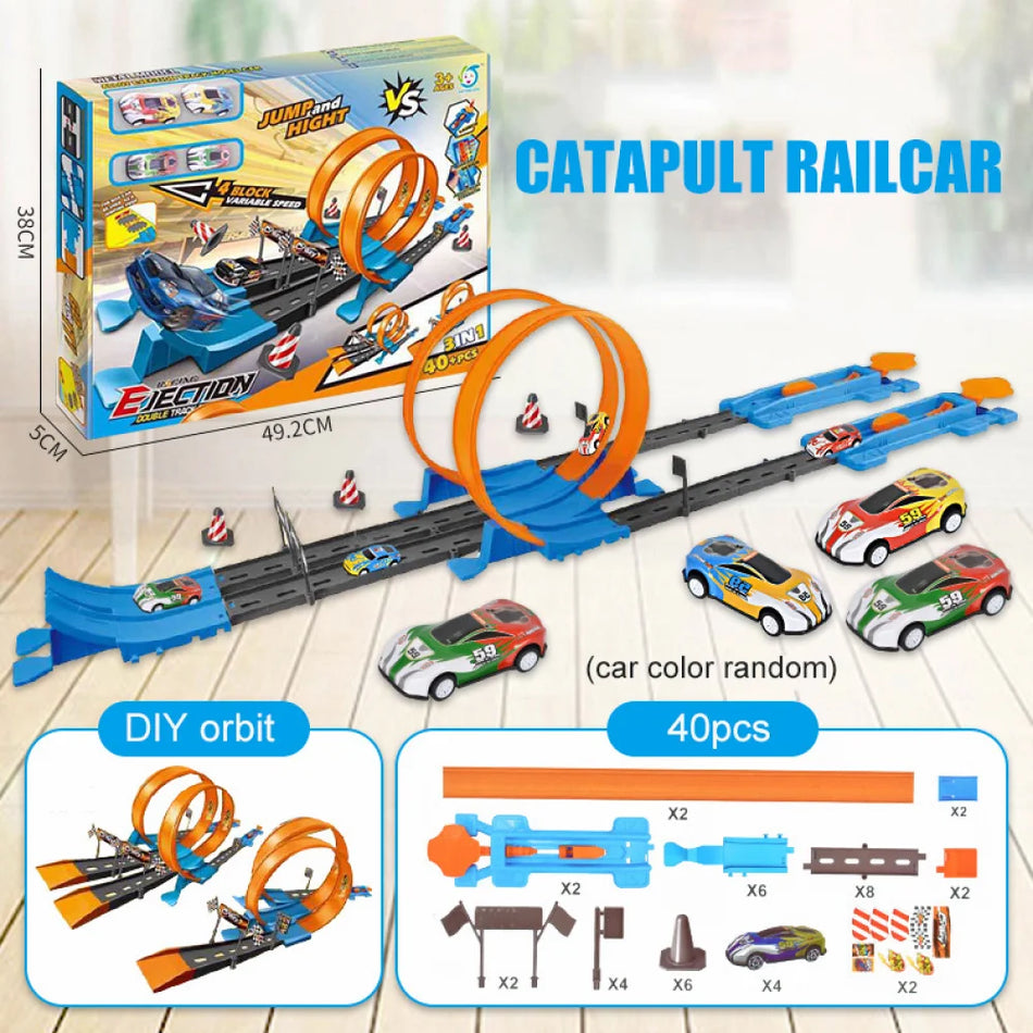 Railway Racing Track Play Set &ndash; Educational DIY Car Kit