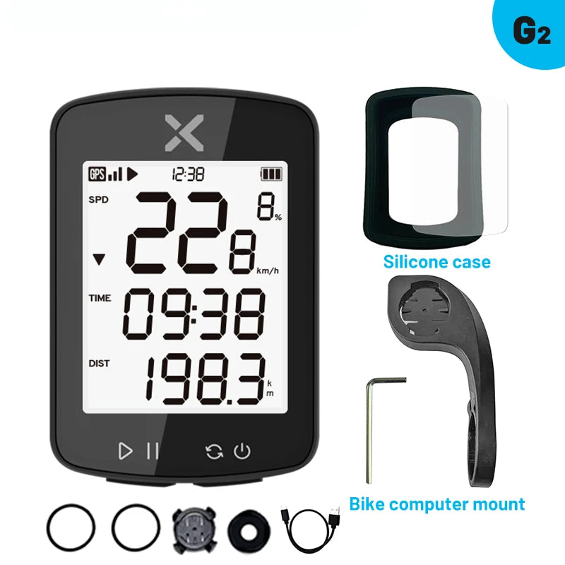 XOSS G2 Plus Bike Computer &ndash; Waterproof Wireless GPS Cycling Speedometer G2 holder case
