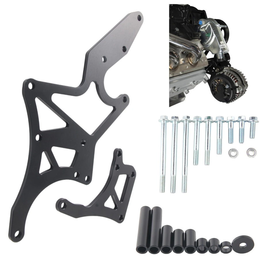 Anodized Aluminum Serpentine Alternator Bracket for GM LS 1999-2013 by InterCyprus Trading Ltd