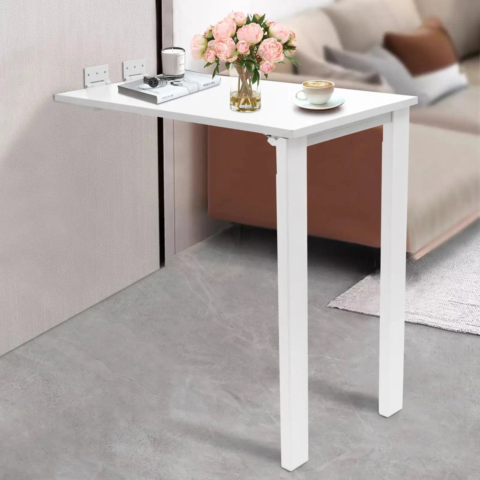 Foldable Wall Mounted Desk 29.5x15.75in &ndash; L Shape Design