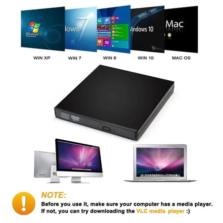 ZDSSY USB 2.0 External DVD Drive Portable Reader Windows PC