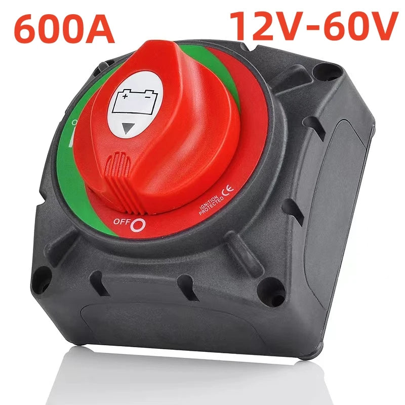 Heavy Duty Auto Battery Disconnect Switch 12V 24V 48V - Car &amp; Marine Use