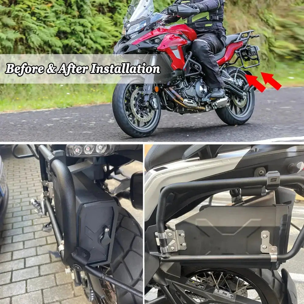 For Benelli TRK502 TRK502X TRK 502 X 2016-2023 Motorcycle 5L Storage Case Side Bracket Tool Box Decorative Plastic Box Toolbox by InterCyprus Trading Ltd