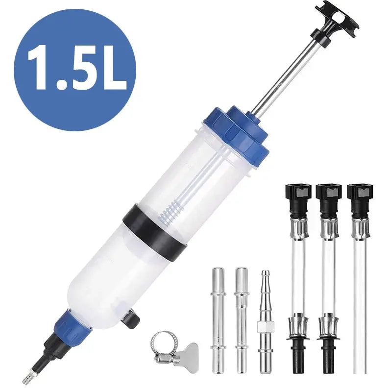 Car Engine Oil Fluid Pump Efficient Vacuum Manual Inhalation Syringe Style Engine Cooolant Transfer Translucent 500cc/1500cc by InterCyprus Trading Ltd