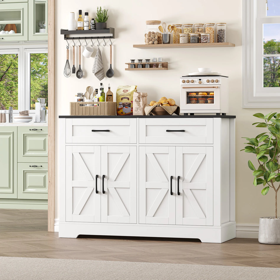 Keuken Buffet Dressoir Met 2 Lades En 4 Deuren 120cm