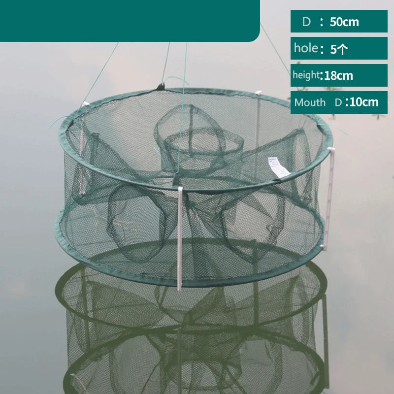 Automatic Fishing Nets - Durable, Portable Shrimp &amp; Crab Trap Cage 50CM / CHINA
