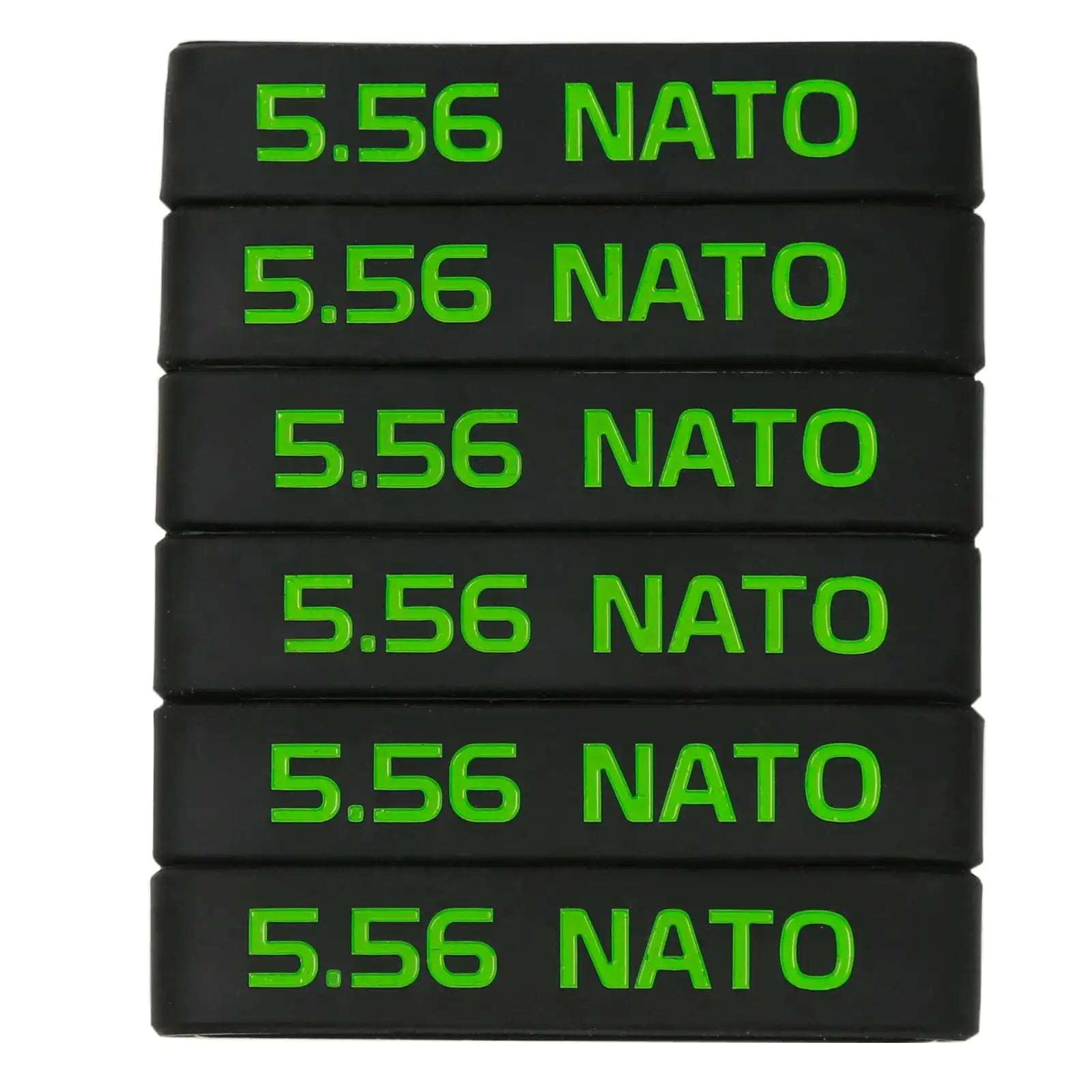 6 Pack Magazine Marking Band 5.56 NATO &ndash; Multi Color Rubber Bands 5.56 Green 6Pcs