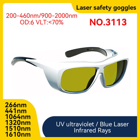 NoEnName_Null OD6 Laser Safety Glasses for 190-2000nm Protection