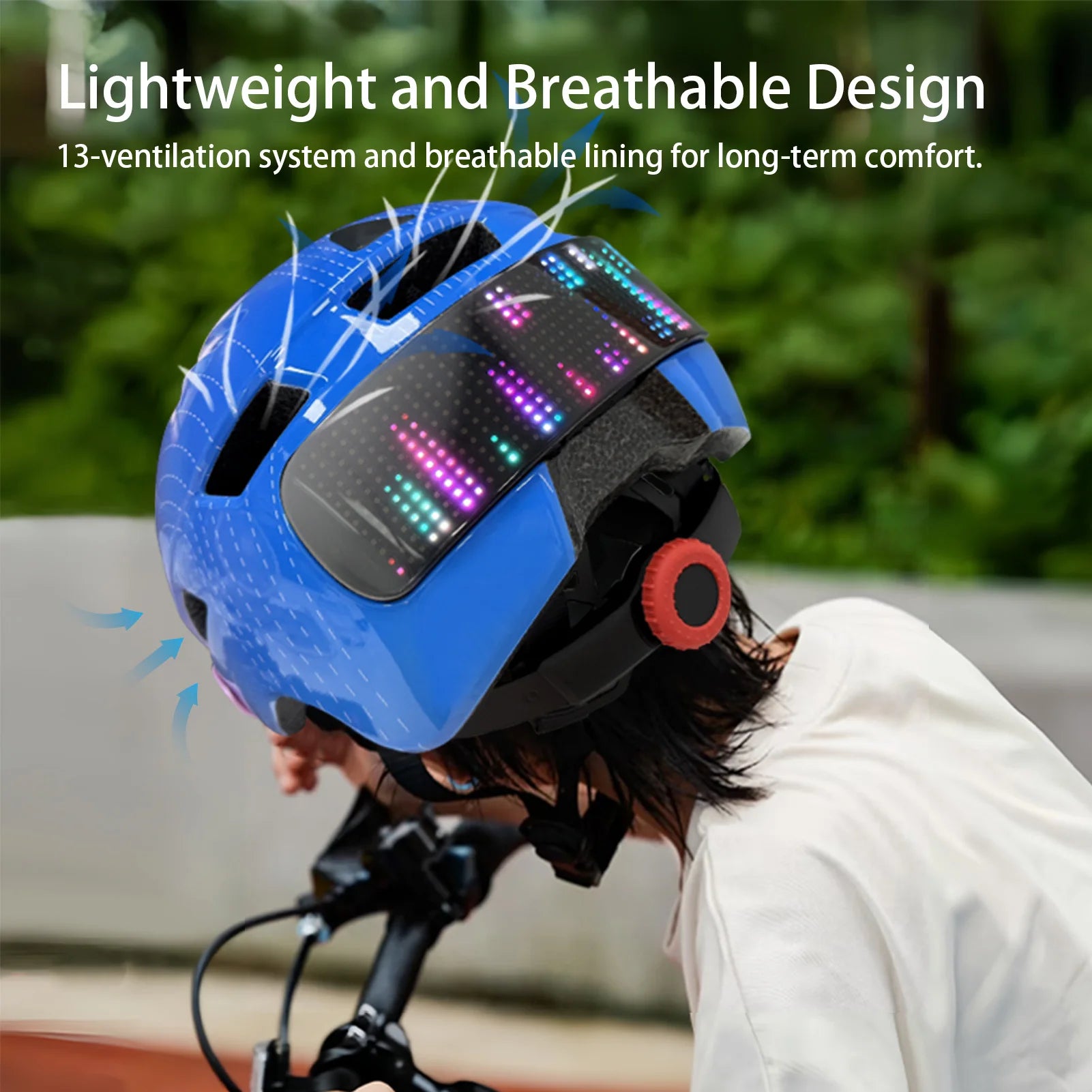 Child Bike Helmet With LED Display &ndash; Lightweight For Kids