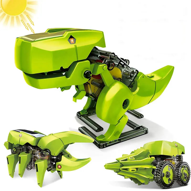 Solar-Powered Dinosaur STEM Kit: Educational Robot Car for Kids