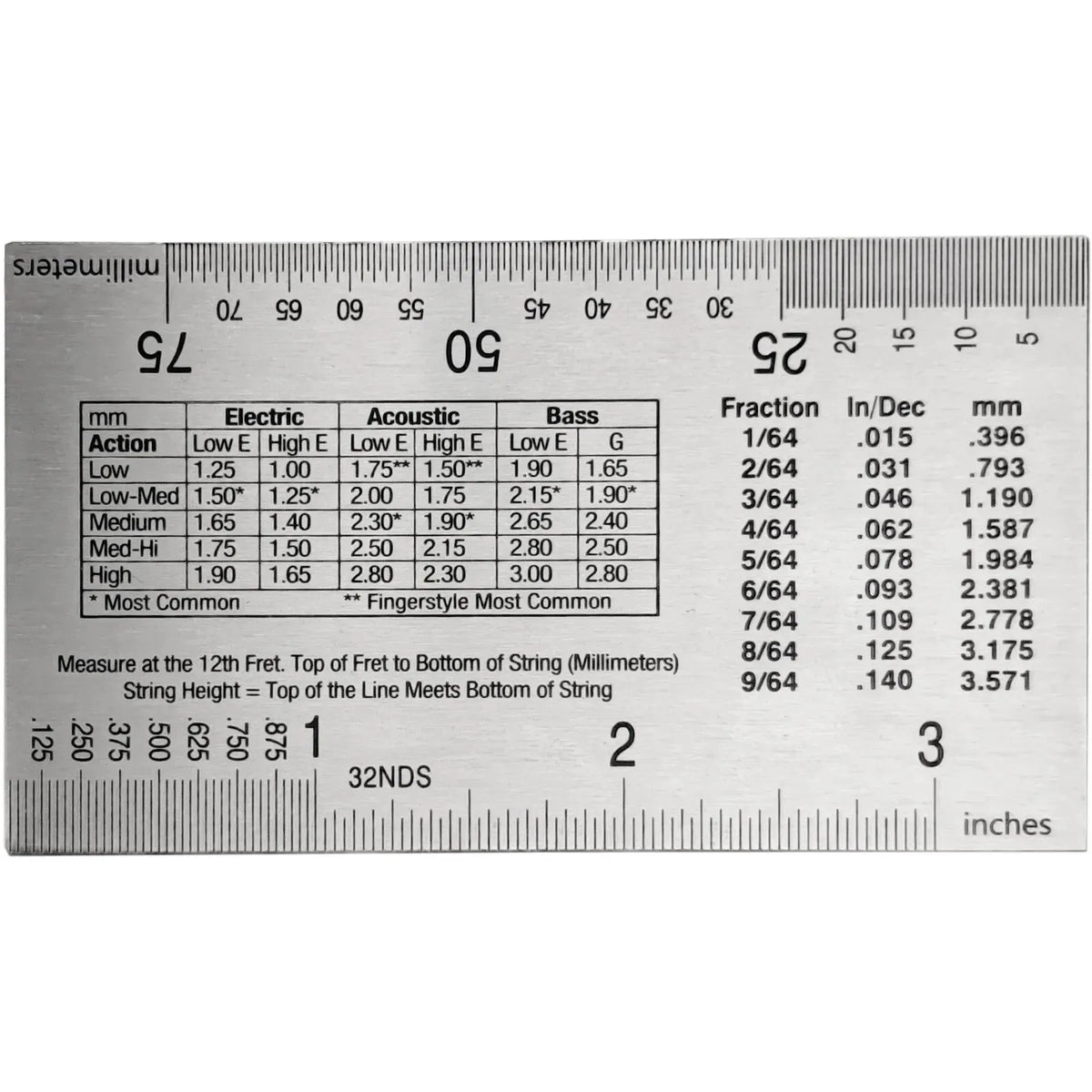 Miwayer String Action Ruler Gauge Tool &ndash; Precision Gauge