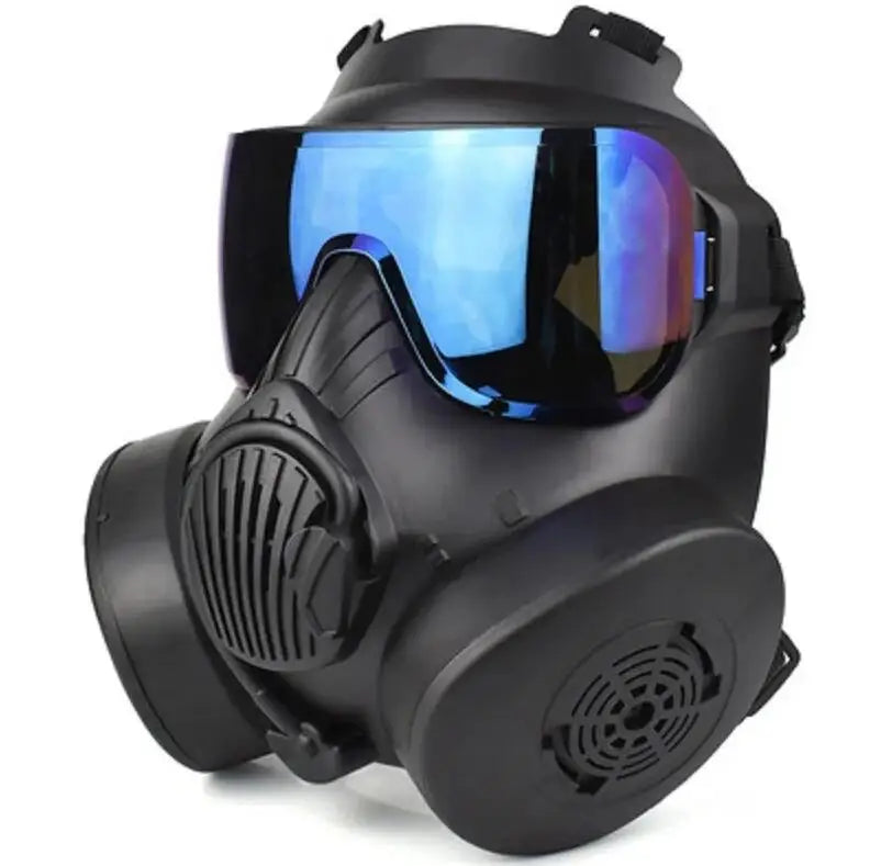 Protective Tactical Respirator Mask &ndash; Exceptional Comfort and Safety Black-Blue lens