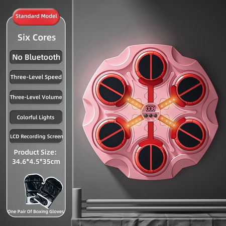 Smart Boxing Machine with Music Standard pink