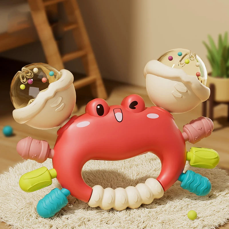 Bright Silicone Sensory Rattle Ball for Baby Development 0-12 Months