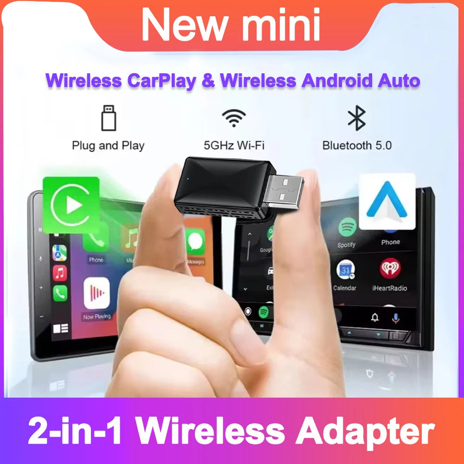 Adaptor wireless 2-în-1 Android Auto și CarPlay pentru Kia, Volvo, Audi