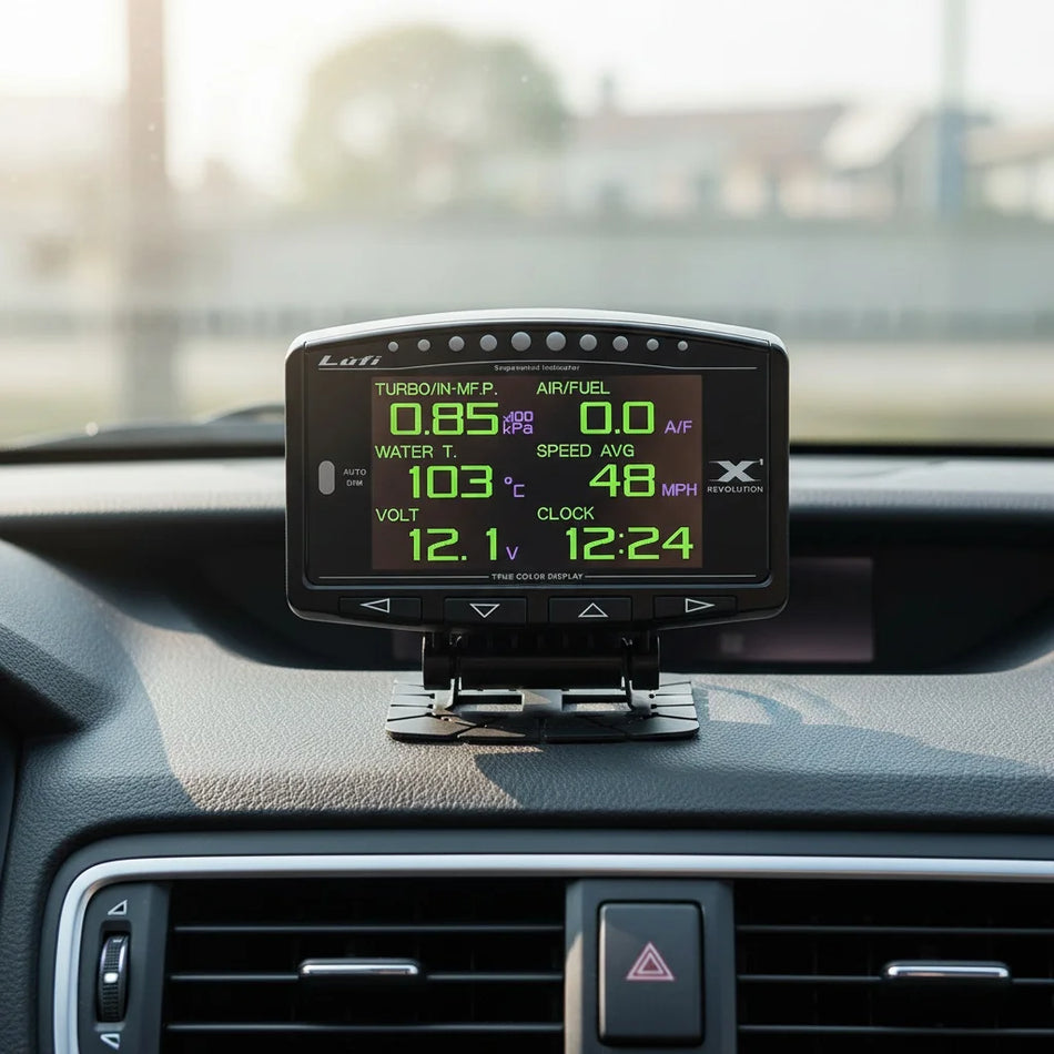 Οθόνη HUD Ψηφιακού Μετρητή OBD2 για Αυτοκίνητο με Τουρμπίνα, Πίεση Λαδιού, RPM