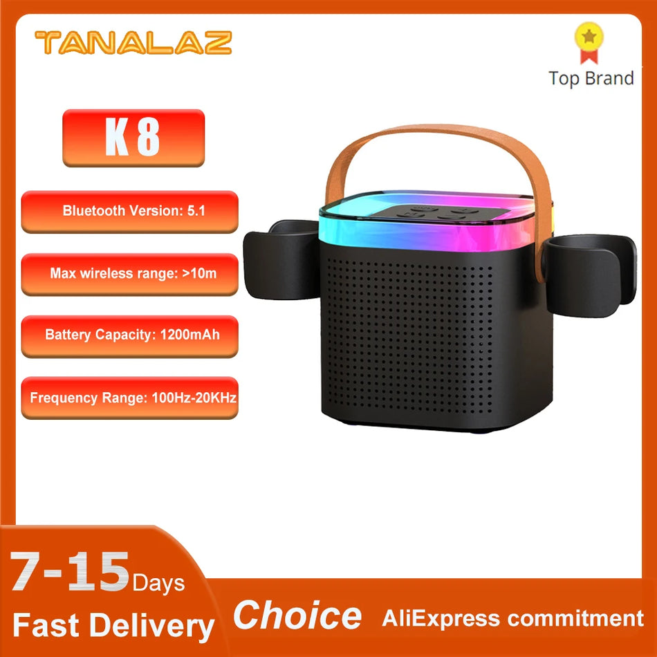 TANALAZ K8 Karaoke Machine &ndash; Wireless Microphones Included