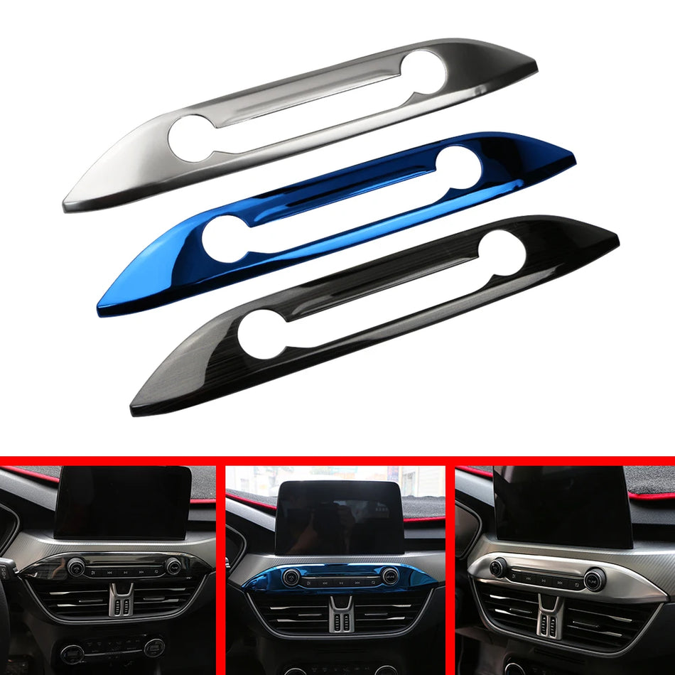 Rifinitura del pulsante della console centrale in acciaio inossidabile per Ford Focus MK4 2019 2020 kit di aggiornamento interno