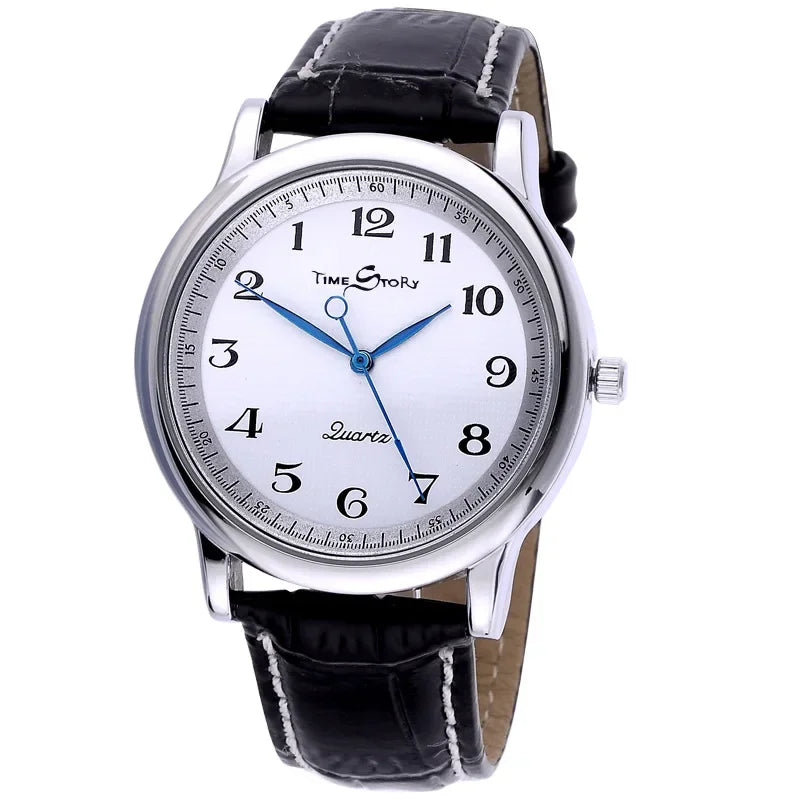 Lovers&rsquo; Quartz Watch &ndash; Reverse Anticlockwise Dial Waterproof Men black white