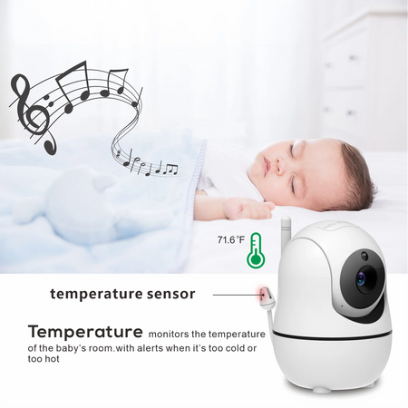 Babystar 5 Inch Video Baby Monitor &ndash; Dual Camera Night Vision with 4X Zoom