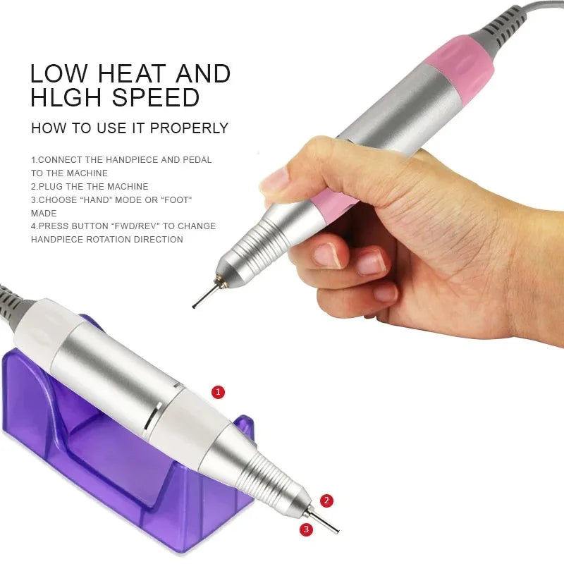 Electric Nail Drill Pen Handle &ndash; Multi Hole Compatibility
