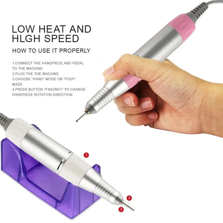 Electric Nail Drill Pen Handle &ndash; Multi Hole Compatibility