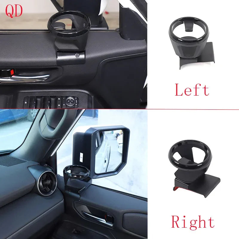 Karbon Çelik Siyah Kapı Paneli Kenar Bardak Tutucu Prado LC250