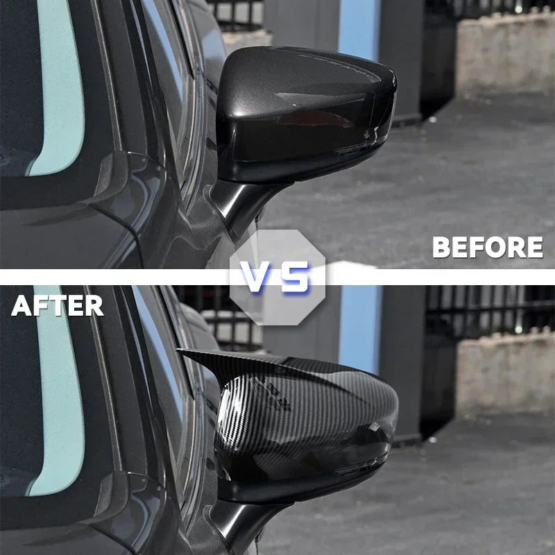 Tampas de Cobertura do Espelho Retrovisor Traseiro em ABS Carbono para Mazda 6 Atenza