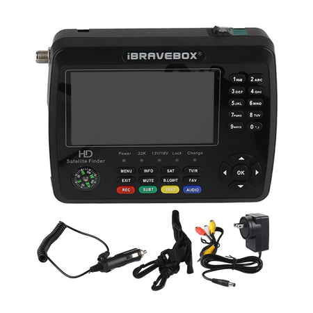 Qiilu Satellite Finder Meter &ndash; High Definition 4.3 Inch LCD black / US Plug