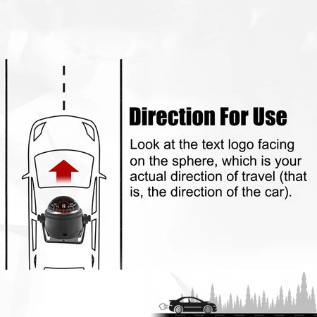 LC550 Boat Compass &ndash; LED Light Waterproof 360 Degree