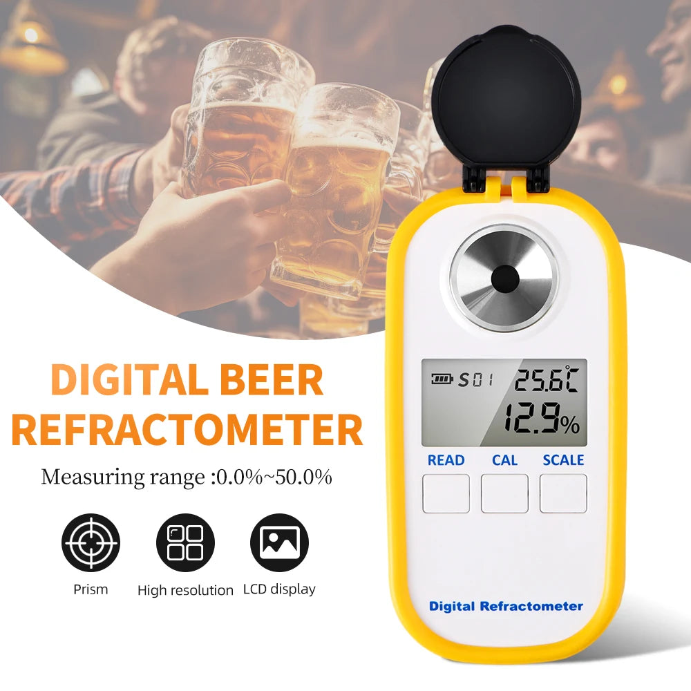 Precision Alcohol Refractometer ATC &ndash; One-Click Calibration For Beer
