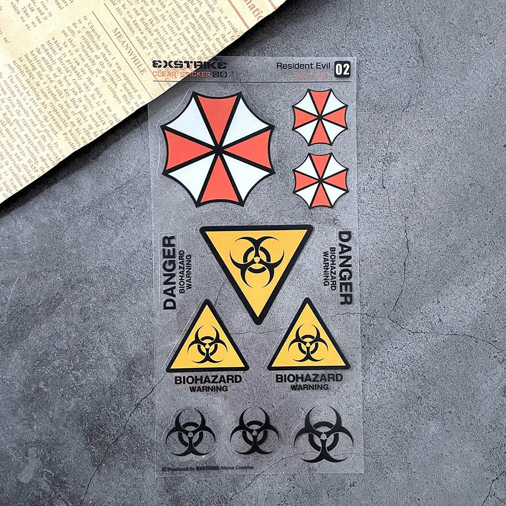 Reflective Resident Evil Umbrella Decals for Motorcycles &amp; Helmets A5