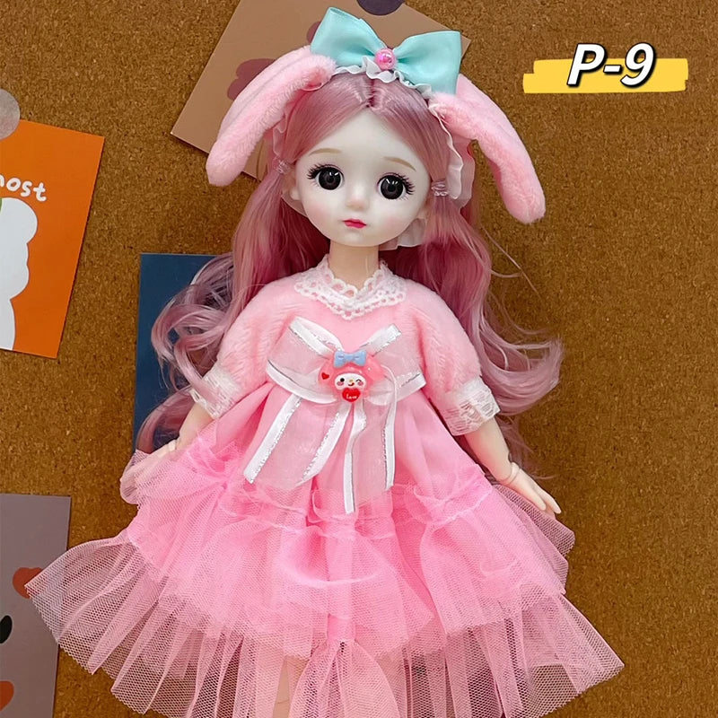 12 inç 30 CM Bjd Anime Bebek Çocuk Kız 4 ila 16 Yıl Dollhouse Aksesuarları Etek Şapka Headdress Giysileri Giydirme DIY Oyuncaklar