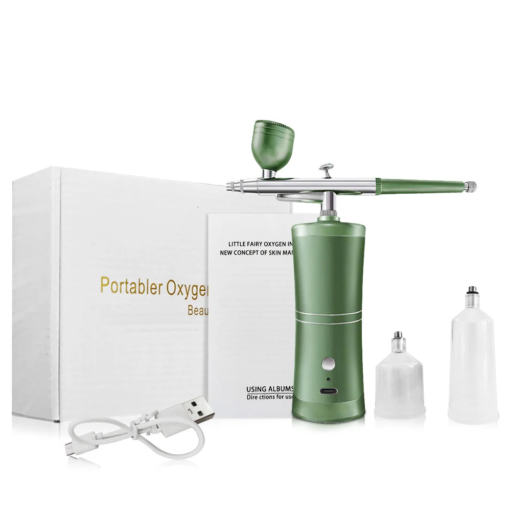 K5 Nail Art Airbrush &ndash; Cordless Portable Nail Art Sprayer green