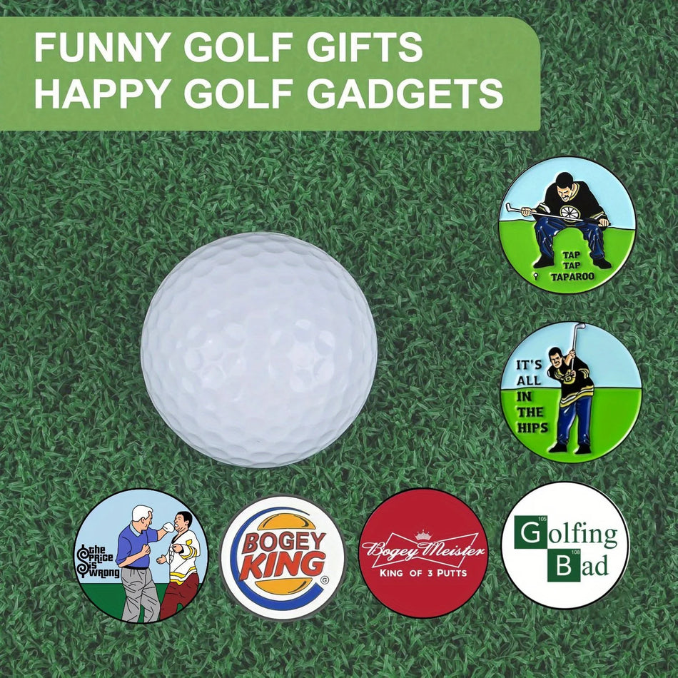 Set da 6 Marcatori per Palline da Golf Happy Gilmore per Uomini Papà