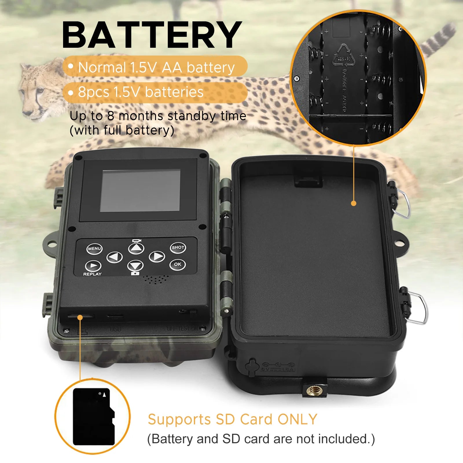 24MP Waterproof Trail Camera with Night Vision and Motion Activation