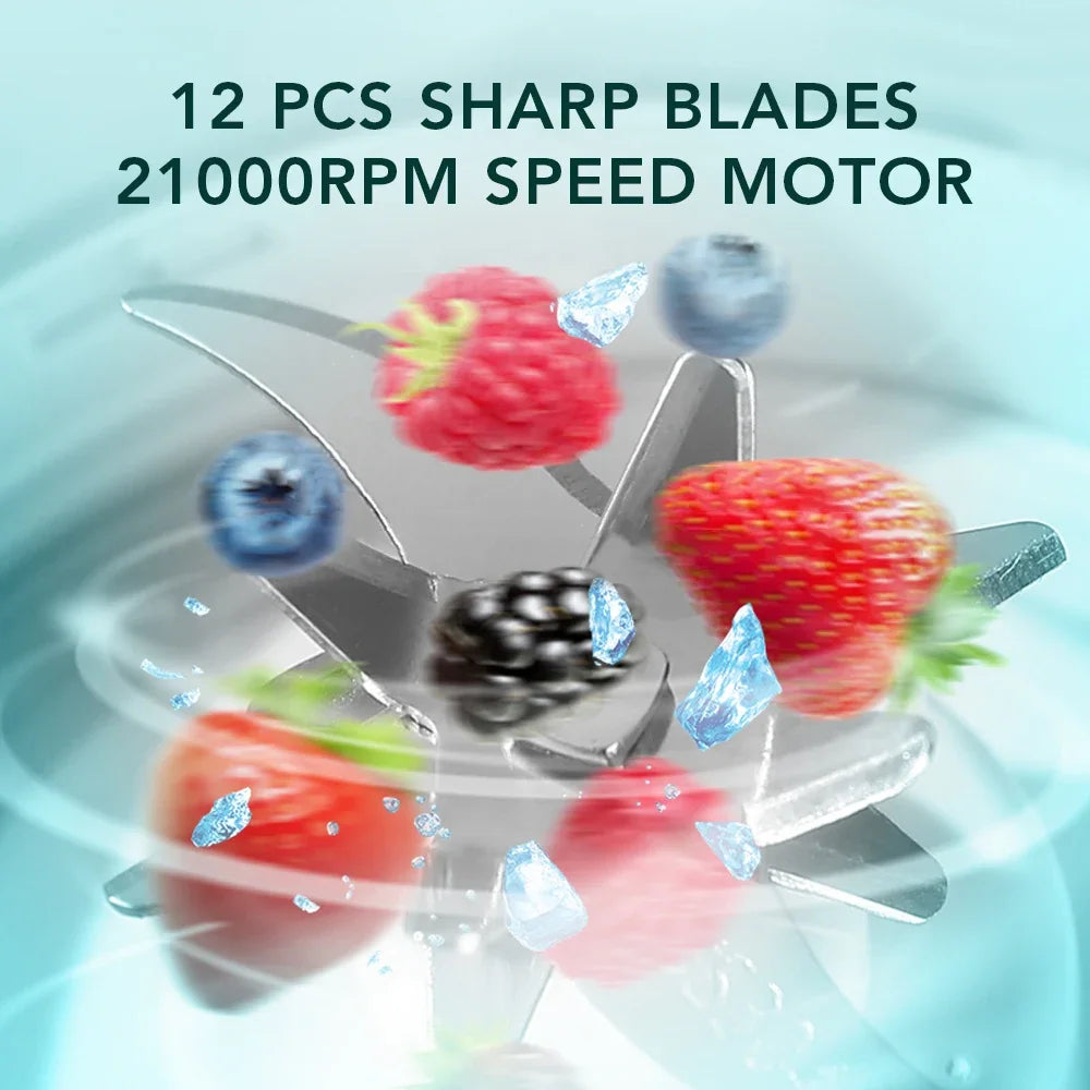 Flaremore 12 Blade Electric Blender Cup &ndash; Portable Mixer