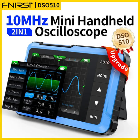 FNIRSI DSO510 &ndash; Mini Handheld 2in1 Oscilloscope with Signal Generator