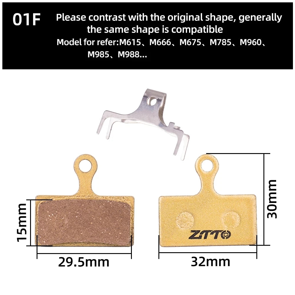 ZTTO 4 Pairs MTB Brake Pads G01S &ndash; Semi And Full Metallic