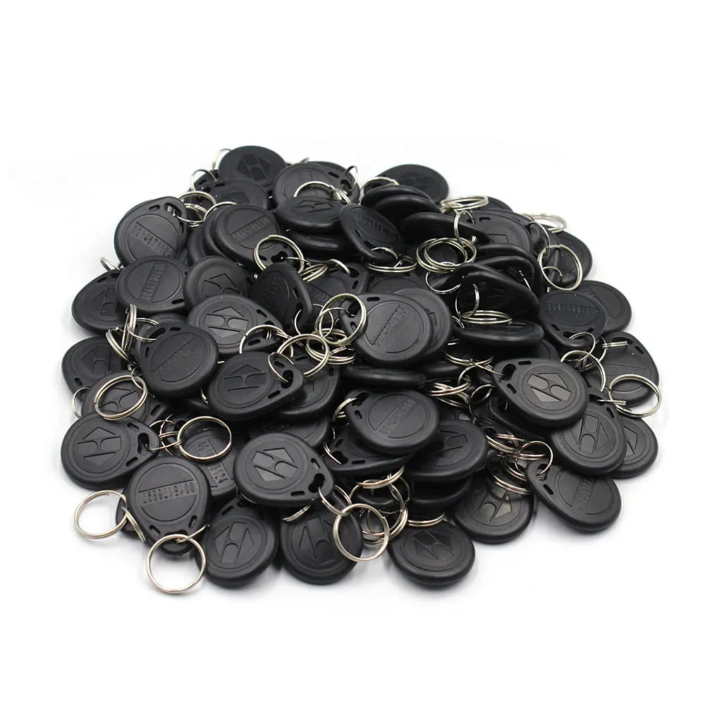 LUCKING DOOR EM4100 TK4100 RFID Keychain Tokens &ndash; Read-Only black 100pcs