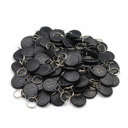 LUCKING DOOR EM4100 TK4100 RFID Keychain Tokens &ndash; Read-Only black 100pcs