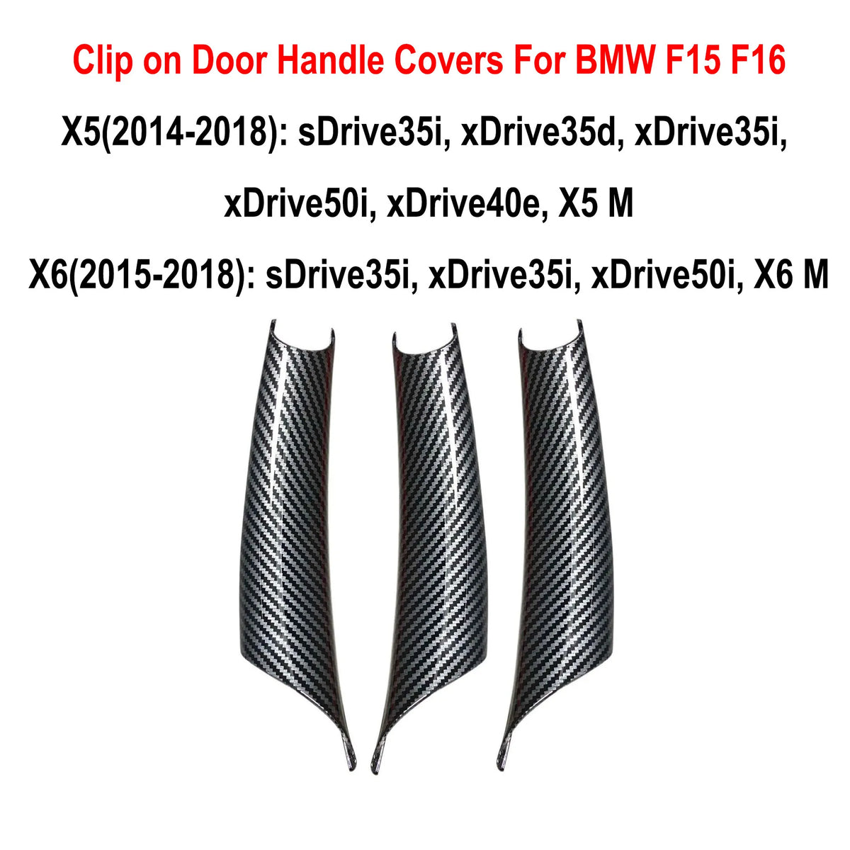 F15 F16 LHD RHD Easy Install Clip On Interior Passenger Door Handle Inside Trim Replacement for BMW X5 X6 F15 F16 2014-2018 by InterCyprus Trading Ltd