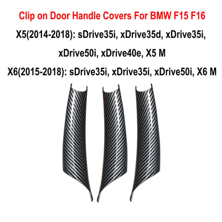 F15 F16 LHD RHD Easy Install Clip On Interior Passenger Door Handle Inside Trim Replacement for BMW X5 X6 F15 F16 2014-2018 by InterCyprus Trading Ltd