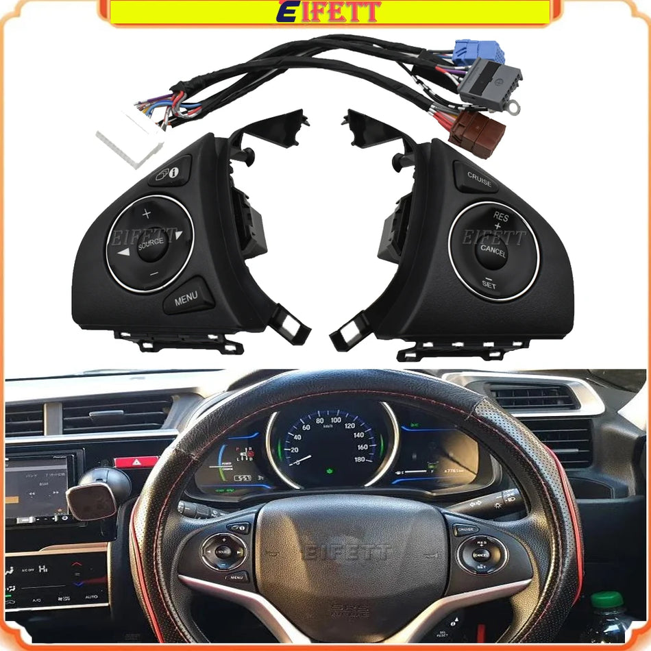 Interrupteurs de Contrôle de Croisière et de Volume du Volant Avec Fil Pour Honda Fit Xrv Hrv 2015-2018