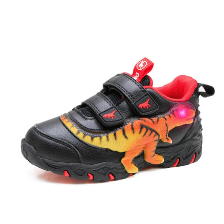 EXDINO T-Rex LED Glowing Sneakers for Boys - Light Up Casual Shoes