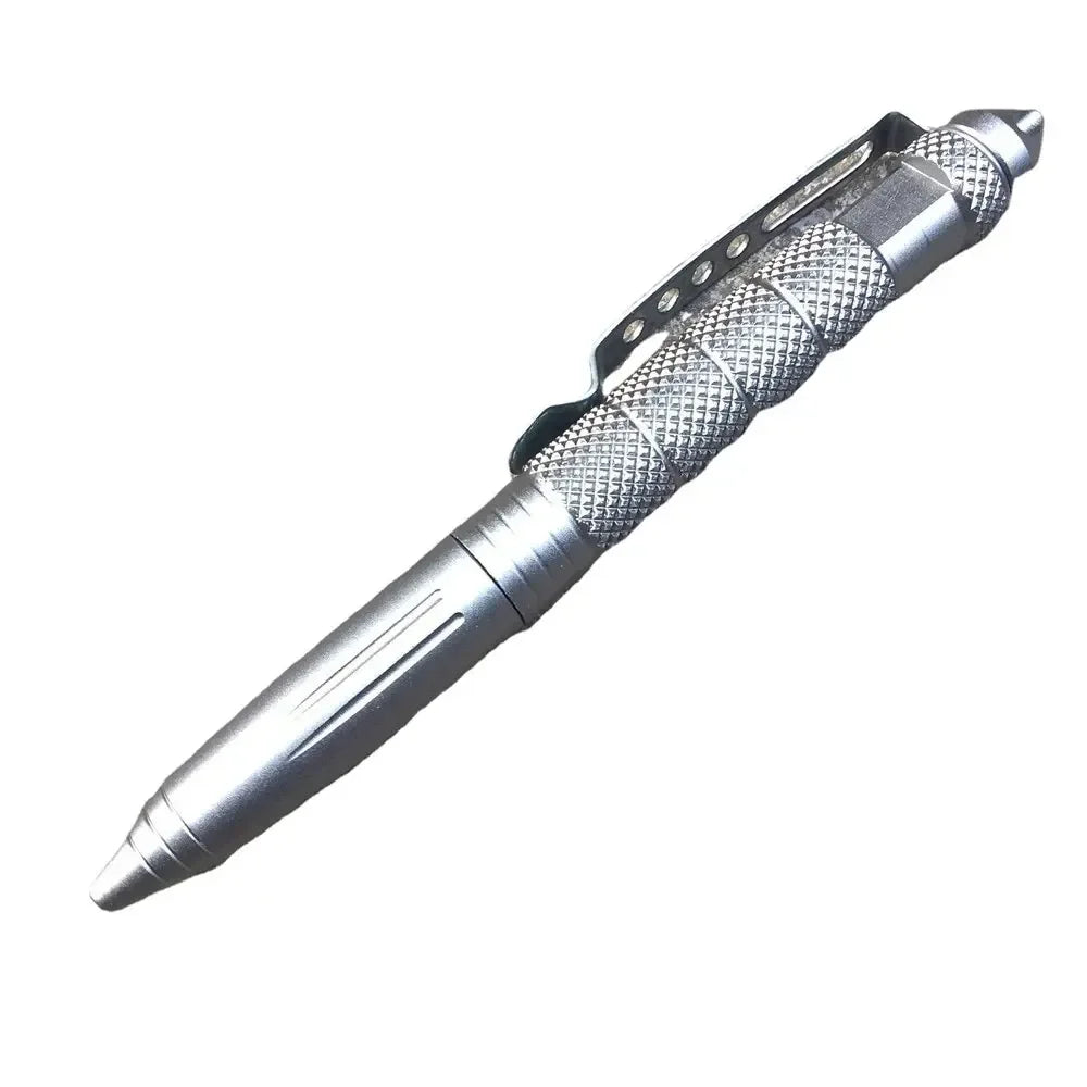 YU-1 Tactical Pen &ndash; Self Defense Aluminum Glass Breaker Silver