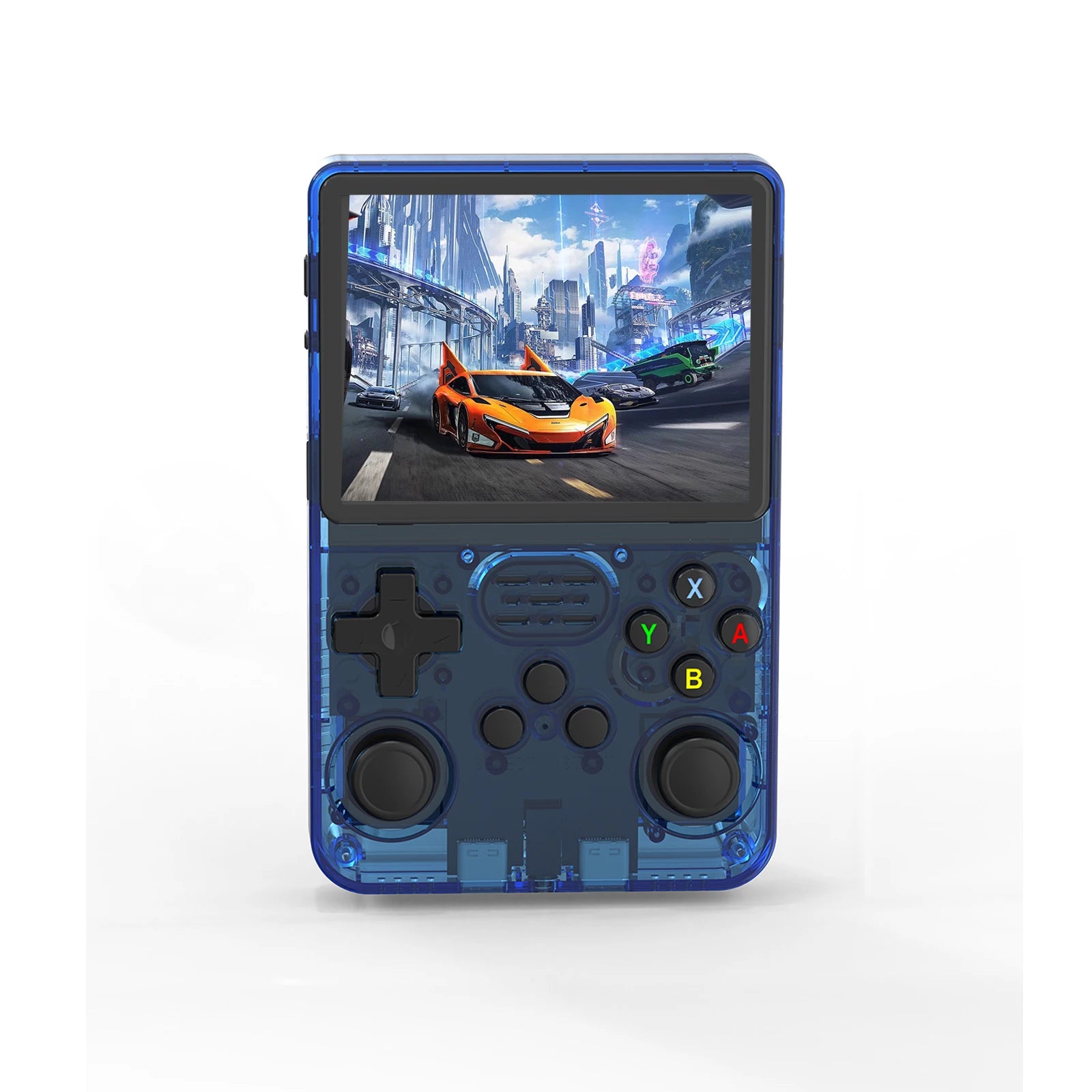 R36S Open Source K36 Handheld Game Console with 16000+ Games and 3.5" IPS Screen Blue