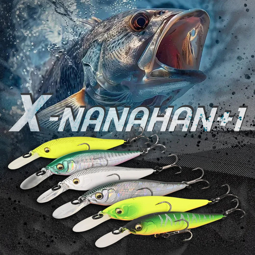 MEREDITH Jerkbait 75mm - Slow Sinking Pike/Zander Lure, 2.4M Deep